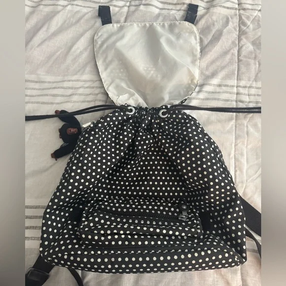 Kipling Dotted Black Backpack - Picture 3 of 8